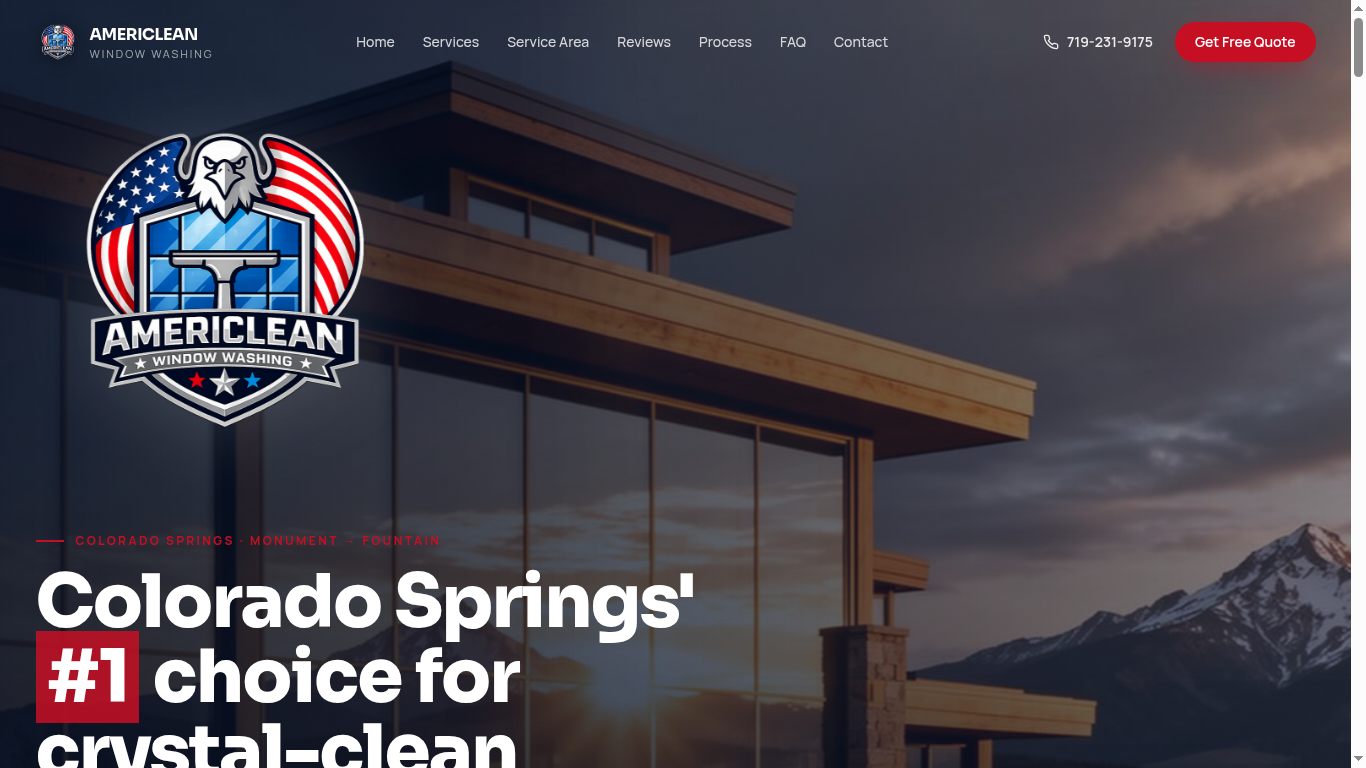 AmeriClean website preview